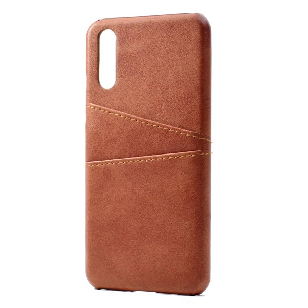 Cover med kortrum - Samsung Galaxy A70 Ljusbrun