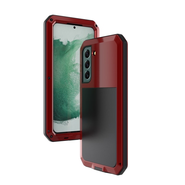 Samsung Galaxy S23 - Stødabsorberende HEAVY DUTY aluminiumsskal Röd