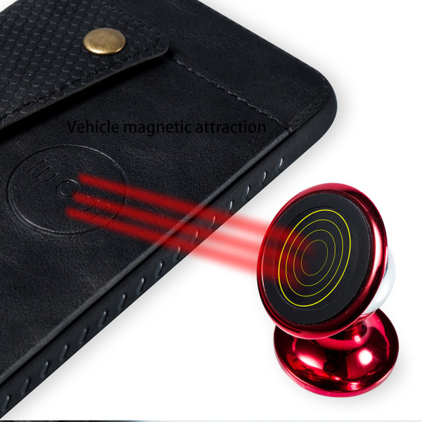 Huomaavainen suojakuori korttilokerolla - iPhone 11 Röd