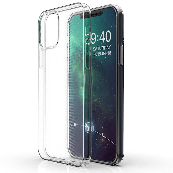 iPhone 12 Pro Max - Skyddande Silikonskal + Skärmskydd Transparent