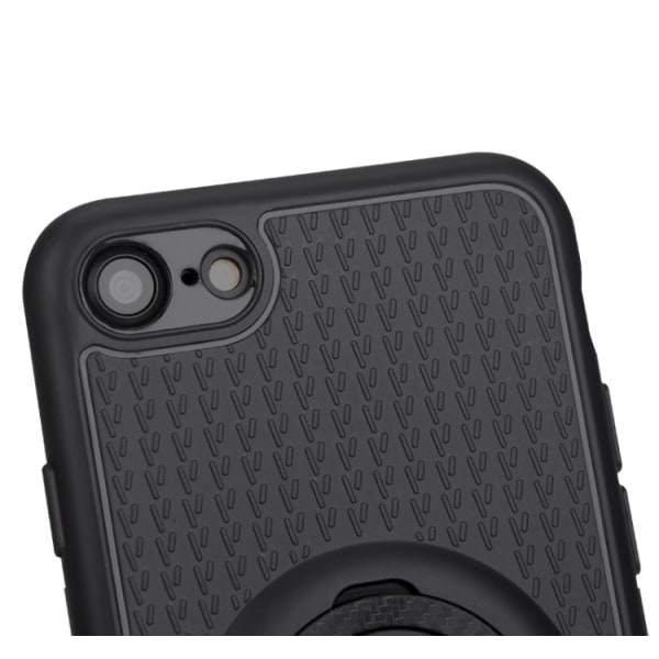 iPhone 6/6S - Silikonskall med ringholder (karbon) Grå