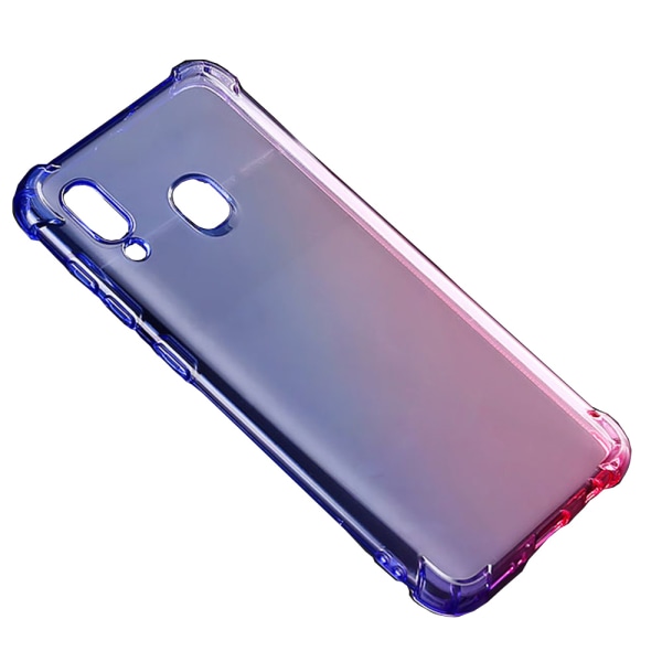 Samsung Galaxy A40 - Elegant silikonecover Blå/Rosa