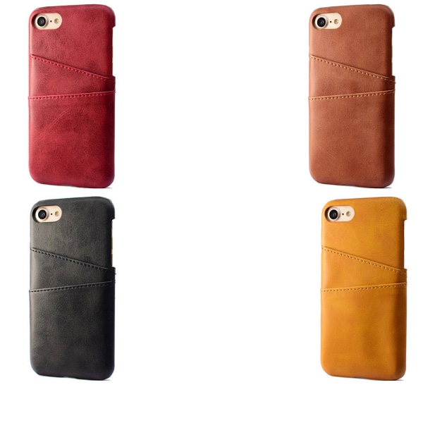 Exklusivt Smart Vintage skal med kortfack - iPhone SE 2020 Svart