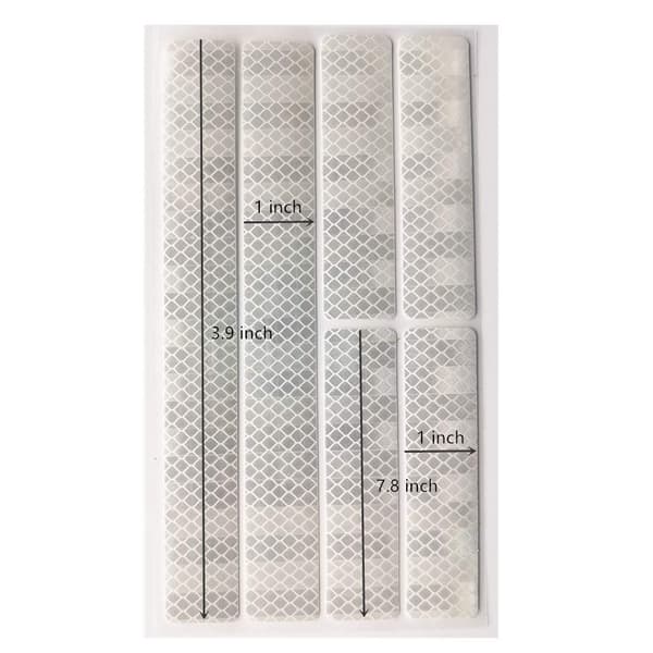 42-PACK Holdbare reflekterende strimler Forskellige former Vit