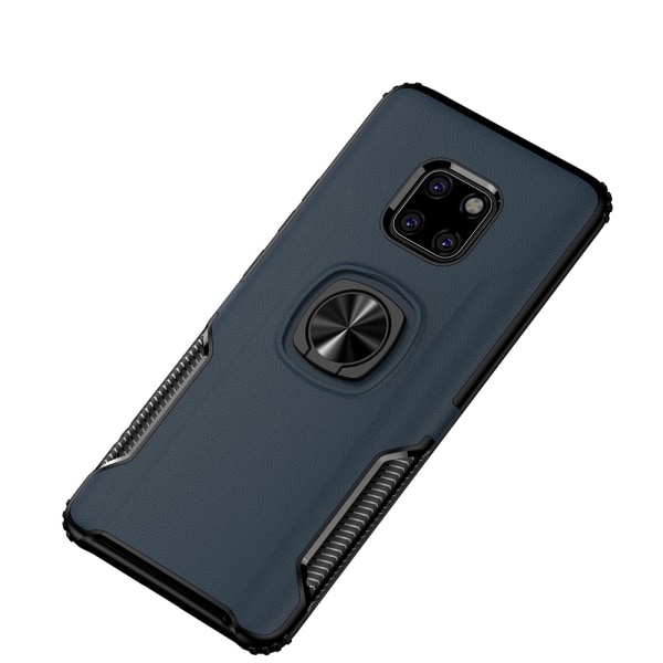 Exklusivt Skal med Ringhållare (LEMAN) - Huawei Mate 20 Pro Marinblå Marinblå