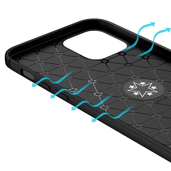 iPhone 12 Pro Max - Stilsäkert Skyddsskal med Ringhållare Svart