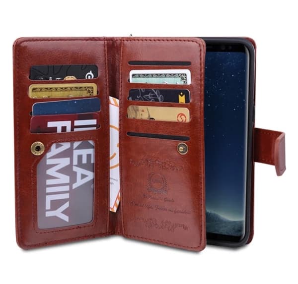 Plånboksfodral med 9 kortfack från ROYBEN Samsung Galaxy S8+ Vit
