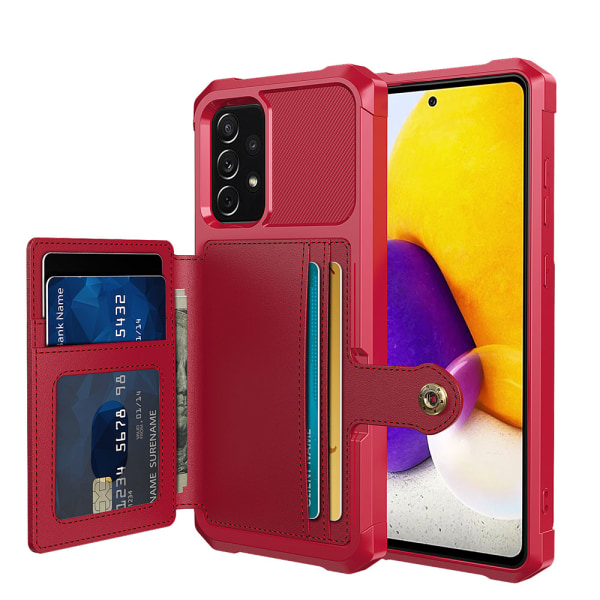 Samsung Galaxy A72 - ammattimainen kansi korttitelineellä Red