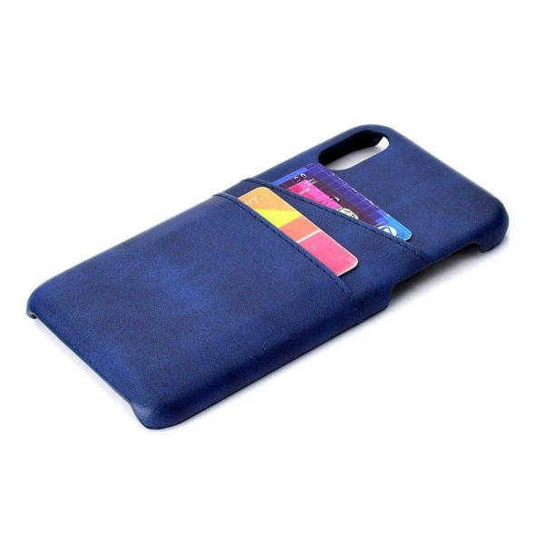 Skal med Korthållare i RETRO-Design för iPhone XS Max Röd