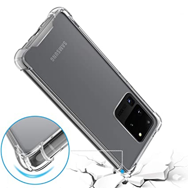 Smart Skal (Tjocka Hörn) - Samsung Galaxy S20 Ultra Transparent Transparent/Genomskinlig
