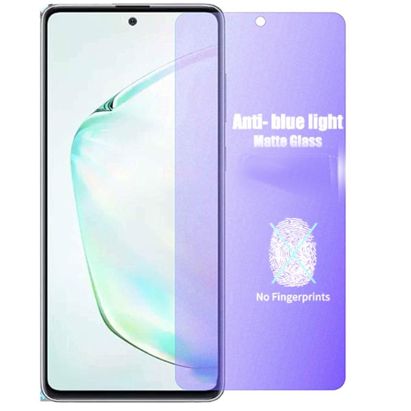 A71 Anti Blue-Ray Anti-Fingerprints Skærmbeskytter 9H 0,3mm Transparent/Genomskinlig