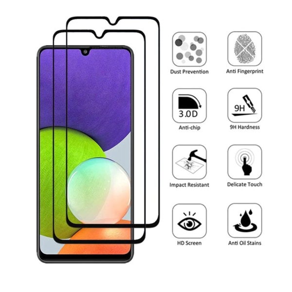 3-PACK Galaxy A22 5G Skärmskydd + Kameralinsskydd 2.5D HD 0,3mm Transparent/Genomskinlig