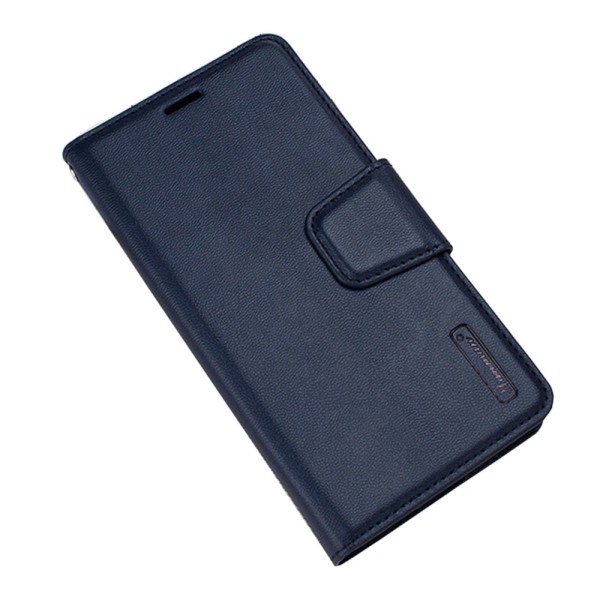 Samsung Galaxy Note10 Plus - Praktiskt Plånboksfodral HANMAN Mörkblå Mörkblå