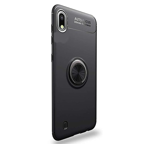 Samsung Galaxy A10 - Praktiskt Skyddande Skal med Ringhållare Blå/Blå