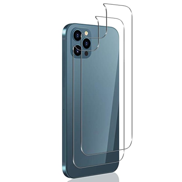 2-PACK iPhone 12 Pro Max Skjermbeskytter foran og bak 0,3 mm Transparent/Genomskinlig