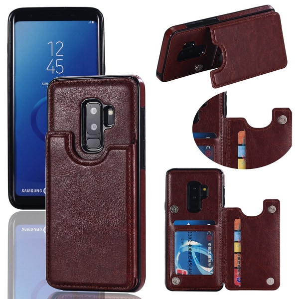 Nkobee Smart Skal med Plånbok till Samsung Galaxy S9+ Brun