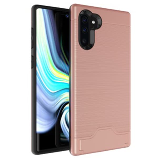 Samsung Galaxy Note10 - Stilrent Skal med Kortfack Grå
