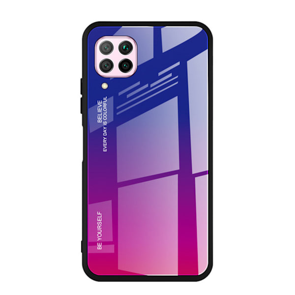 Huawei P40 Lite - Genomtänkt Stilrent Skal Blå/Rosa