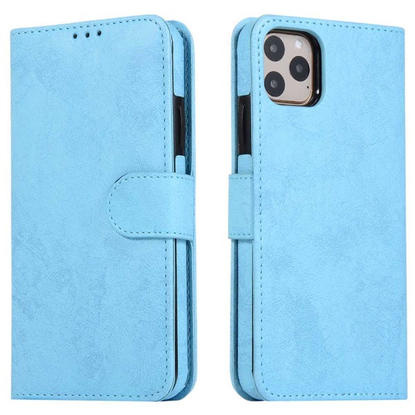 Stilig beskyttende lommebokveske Leman - iPhone 11 Pro Max Himmelsblå