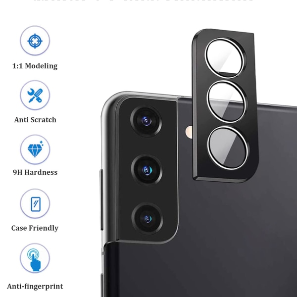 Samsung Galaxy S24 Plus - 2-pakkaus 2,5D kameran linssin suojus HD 0,2 mm