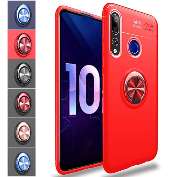 Käytännöllinen kansi sormustelineellä - Huawei P Smart Z Röd