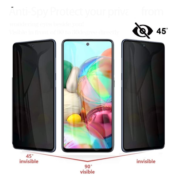 3-PACK Samsung Galaxy S22 Ultra -näytönsuoja Anti-Spy 3D 0,3mm Svart