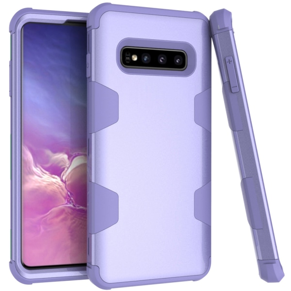 Samsung S10 Plus - Praktiskt och Skyddande Skal "Rugged Robot" Lila