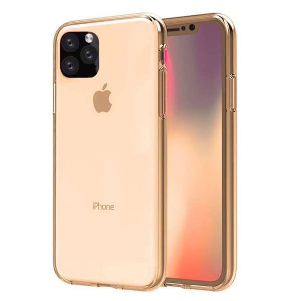 iPhone 11 Pro Max - Skyddande Dubbelsidigt Silikonskal Guld