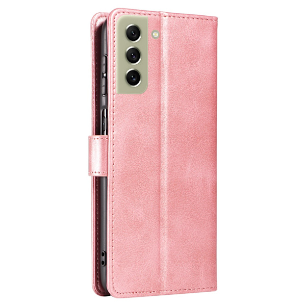 Samsung Galaxy S21 FE - Elegant Smidigt Plånboksfodral Mörkbrun