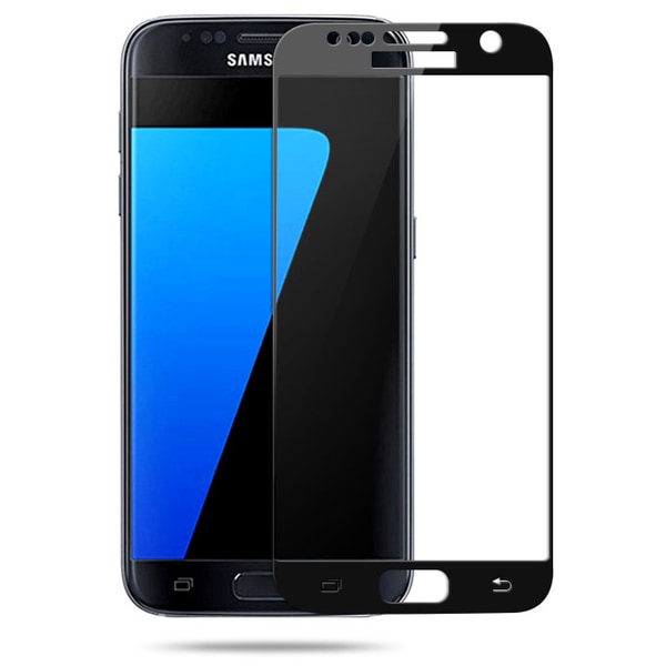 Samsung Galaxy S7 - HeliGuard (2-PACK) Skärmskydd med Ram (HD) Svart
