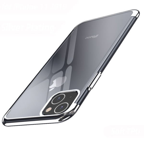 iPhone 13 Mini - Elegant Skyddande FLOVEME Silikonskal Silver