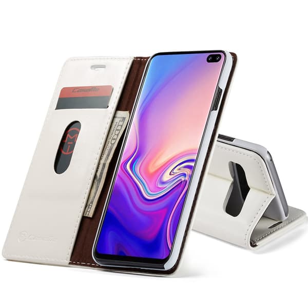 Samsung Galaxy S10e - Praktiskt Plånboksfodral (ONYX) Vit Vit