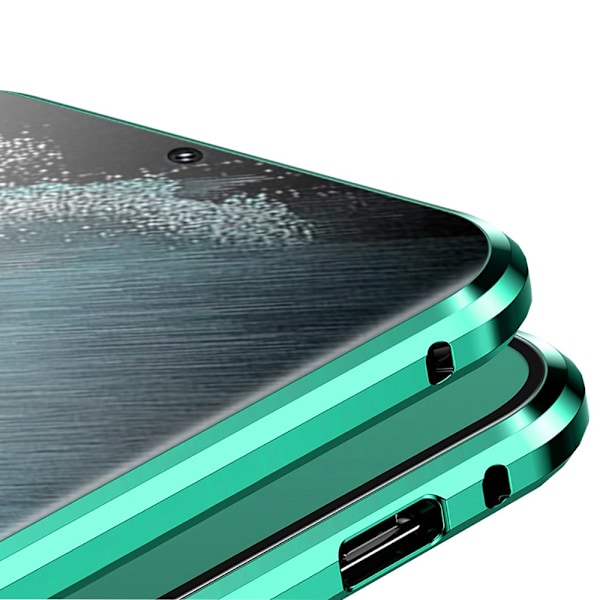 Samsung Galaxy S22 Ultra - Smart Dubbelsidigt Magnetiskt Skal Blå