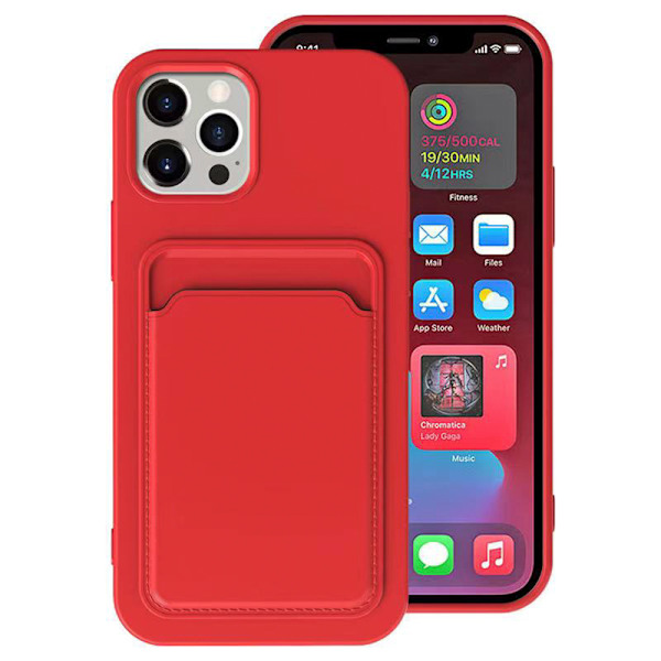 iPhone 12 Pro Max - Mobilcover med kortholder Aprikos