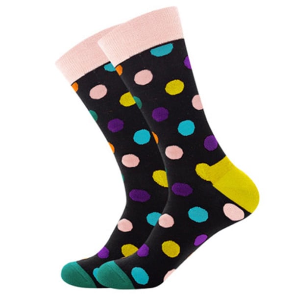 6 parin pehmeät mukavat värikkäät unisex-sukat Flerfärgad