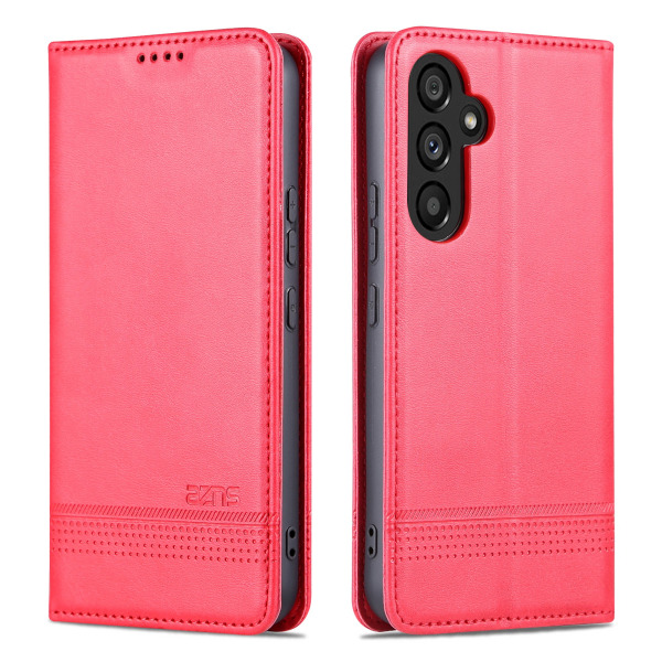 Samsung A54 5G - 3-korttilokeroinen lompakkokotelo, nahkaa useissa väreissä Red