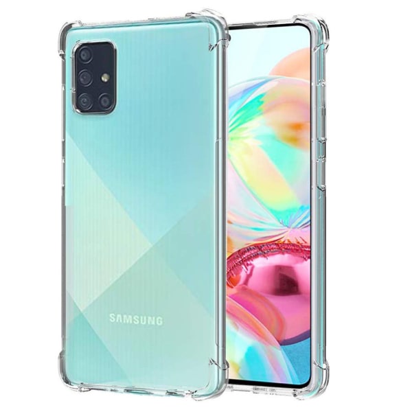 Samsung Galaxy A71 - Stötdämpande Floveme Silikonskal Blå/Rosa