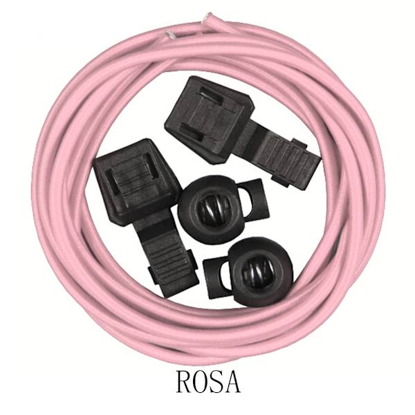 Elastiska Skosnören (Inklusive Dragsko) Längd: 100cm Rosa