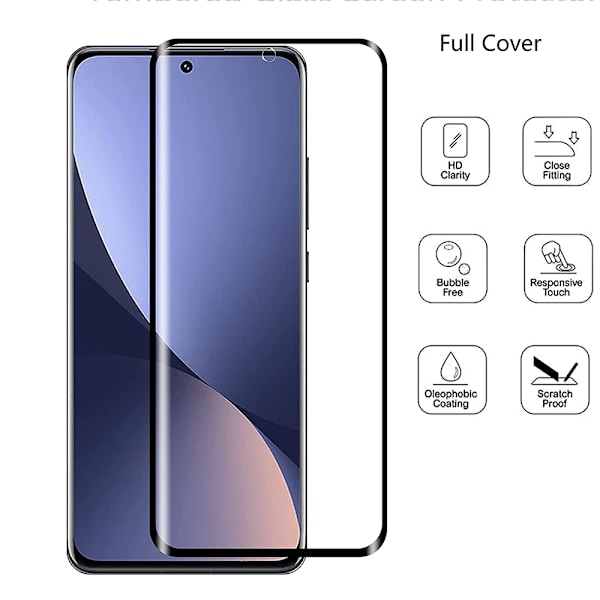 Xiaomi 12T Pro Heltäckande Härdat Glas 2.5D Transparent