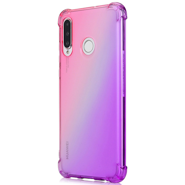 Elegant Skyddsskal i Silikon - Huawei P30 Lite Blå/Rosa