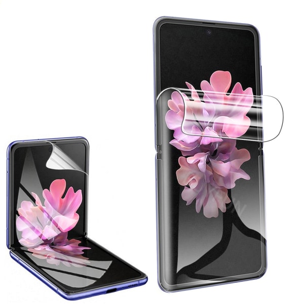 3-PACK Samsung Z flip 4 - Hydrogel näytönsuoja (sis. kameran suojan) Transparent