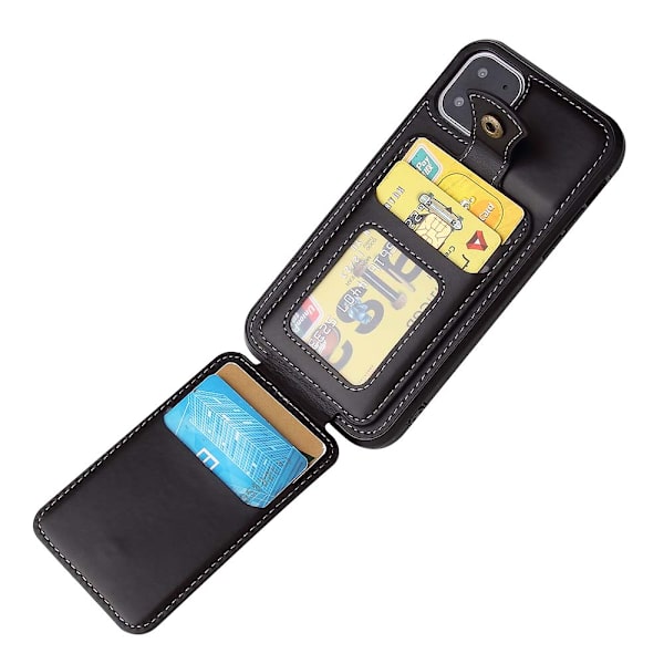 iPhone 12 - Mobilskal med Korthållare Svart
