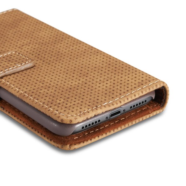 Plånboksfodral i Retrodesign från LEMAN till iPhone XS Max Gråsvart