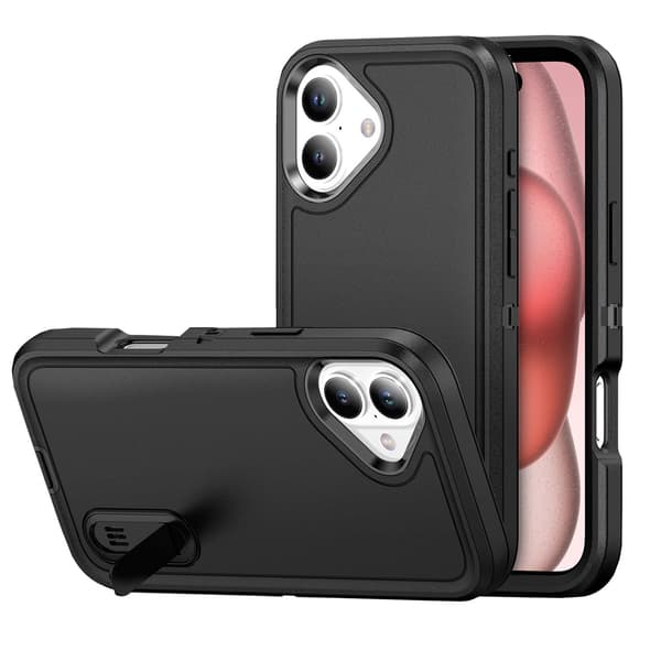iPhone 16  Stötsäkert skal med smart ställ Grön