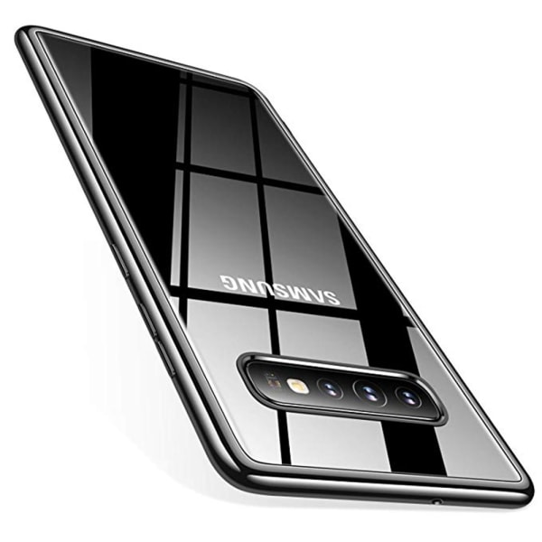 Effektivt beskyttelsesdeksel laget av myk silikon - Samsung Galaxy S10 Plus Silver
