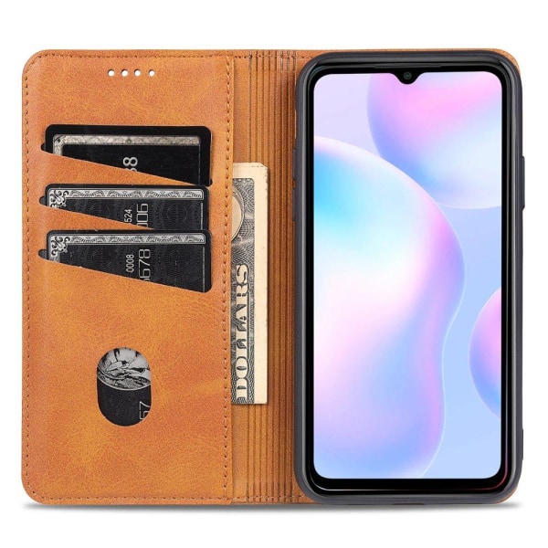 Xiaomi Redmi 9AT - Professionellt Praktiskt Plånboksfodral Brun