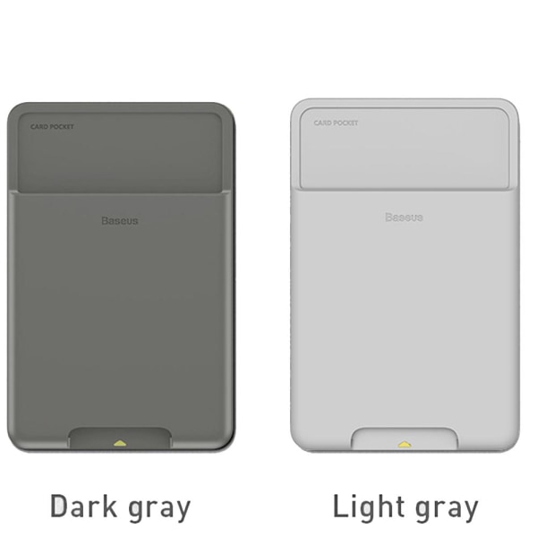 Käytännöllinen tyylikäs BASEUS silikonikorttikotelo ljusgrå