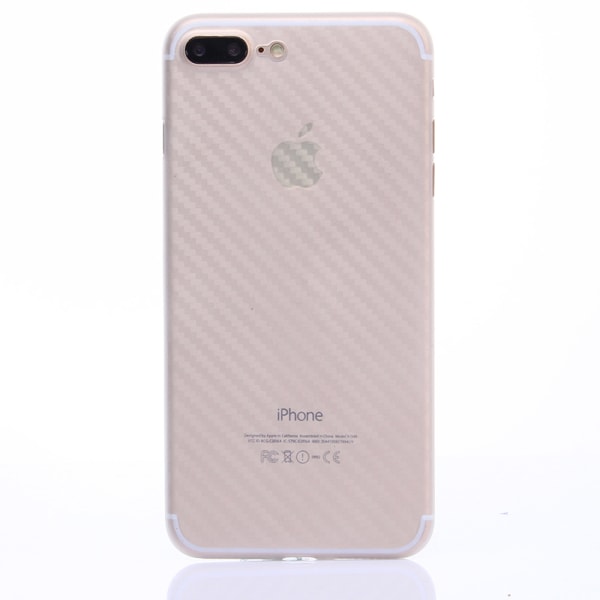 Ohut ja joustava Cover in Carbon -malli iPhone 7 Plus -puhelimelle Grå