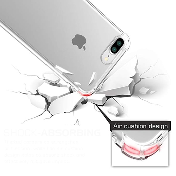 iPhone 8 Plus - Stötdämpande Skyddande Skal (FLOVEME) Transparent/Genomskinlig