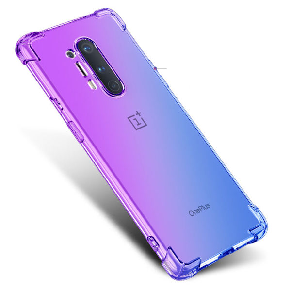 Genomtänkt Silikonskal - OnePlus 8 Pro Blå/Rosa